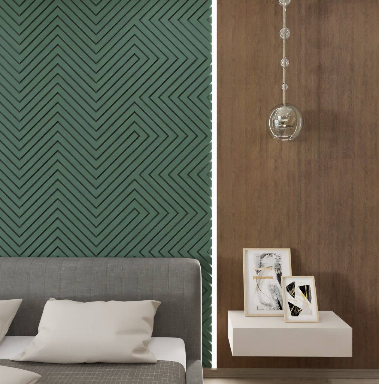 Стеновая панель под покраску Bello Deco СП 14 500×500×12 фото в интерьере